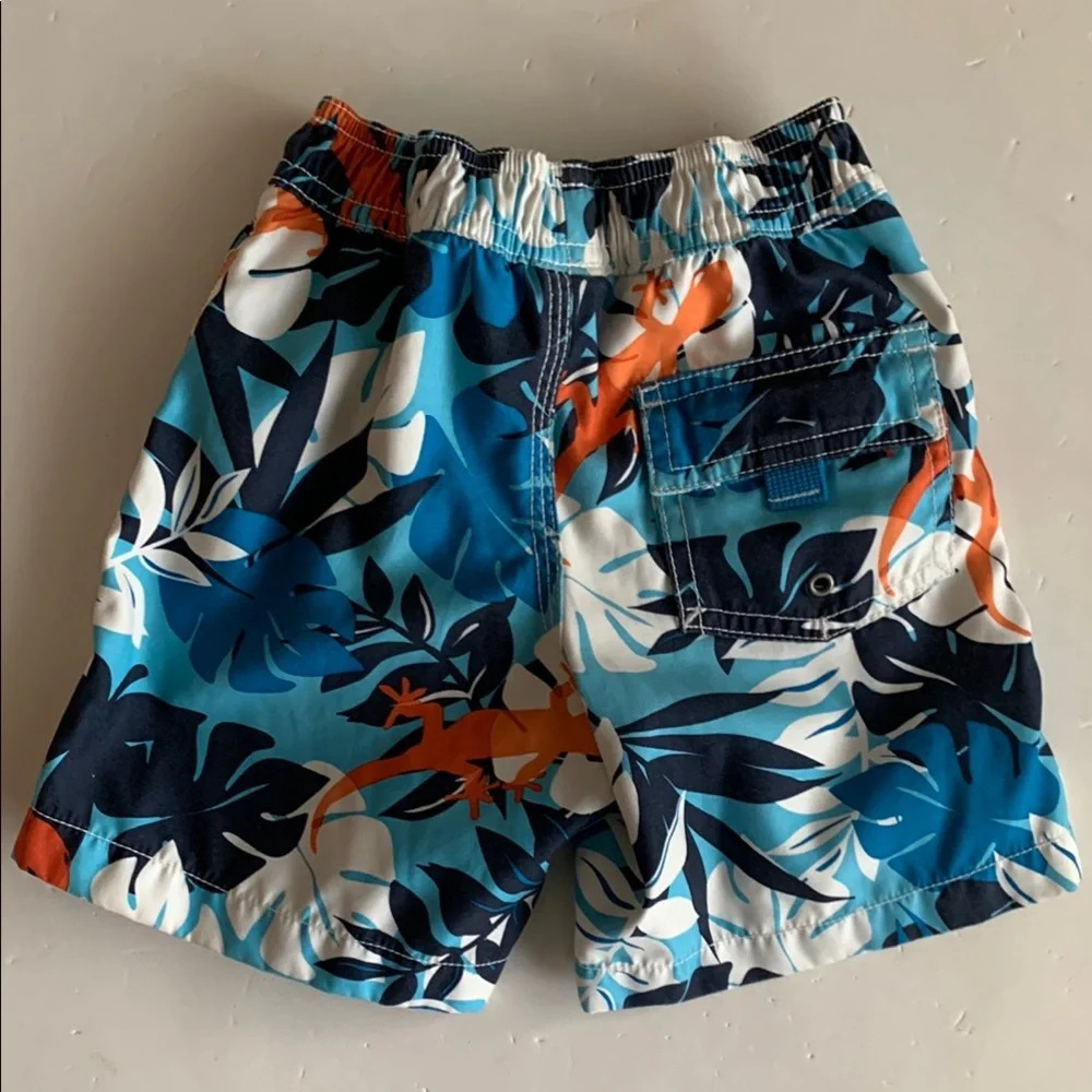 Baby Gap Tropical Blue and Orange Swim Trunks Size 12-18 Months
